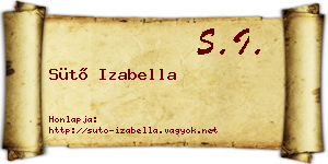 Sütő Izabella névjegykártya